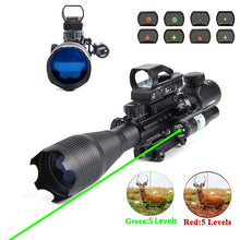 Load image into Gallery viewer, 4-16x50EG Scope Illuminated with Holographic Reticle Red/Green Dot Sight and Laser