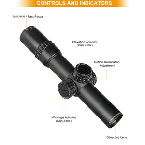 4.5x24IR 1/2 Half Mil Dot Tactical Scope