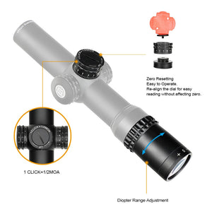 4.5x24IR 1/2 Half Mil Dot Tactical Scope