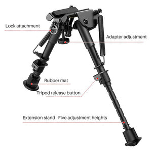 Quick Detach Rifle Bipods in Black or Tan